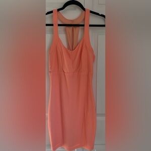 Just Me Orange Sleeveless Dress